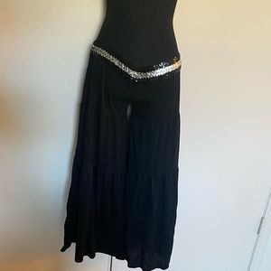 Black Baggy Sequined Pants